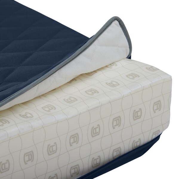 Classic Accessories Montlake Quilted Cushion Slipcover, Navy, 21"x20"x4" - 60-486-015501-RT