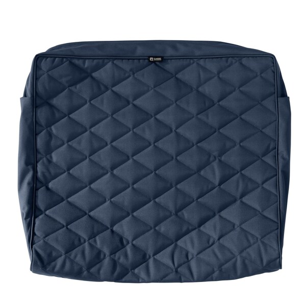 Classic Accessories Montlake Quilted Cushion Slipcover, Navy, 21"x20"x4" - 60-486-015501-RT