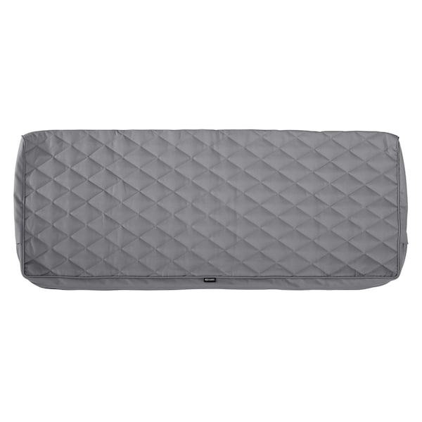 Classic Accessories Montlake Quilted Cushion Slipcover, Grey, 54"x18"x3" - 60-449-011001-RT