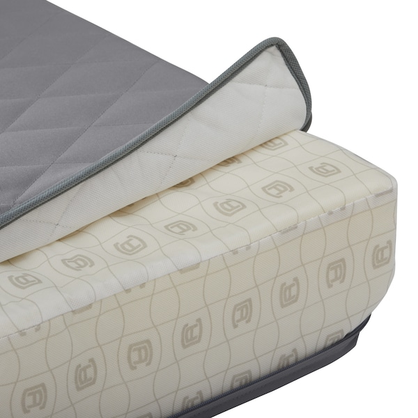 Classic Accessories Montlake Quilted Cushion Slipcover, Grey, 54"x18"x3" - 60-449-011001-RT