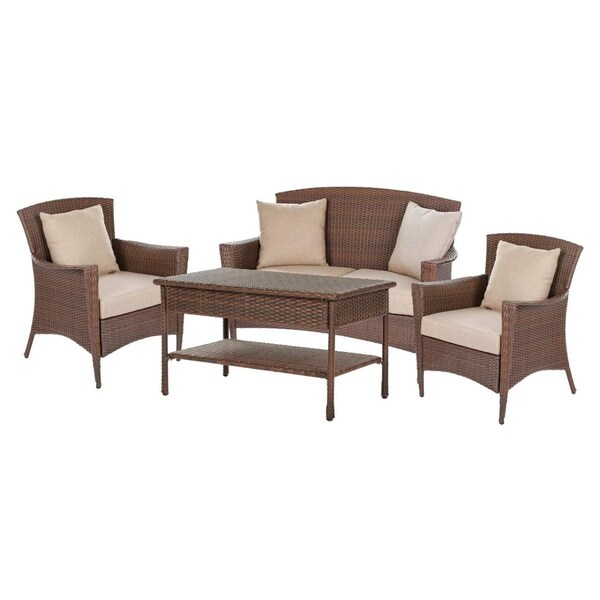 Bold Fontier Outdoor Garden Galleon Collection Patio Furniture Set with Table - 4 Piece - BO4243231