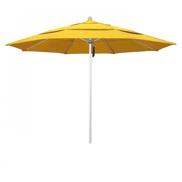 California Umbrella Patio Umbrella, Octagon, 107" H, Olefin Fabric, Lemon - 194061000502