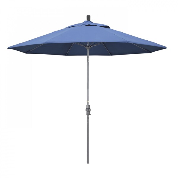 California Umbrella Patio Umbrella, Octagon, 101" H, Olefin Fabric, Frost Blue - 194061025291