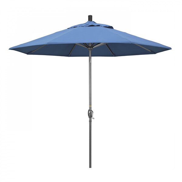 California Umbrella Patio Umbrella, Octagon, 101" H, Olefin Fabric, Frost Blue - 194061032473