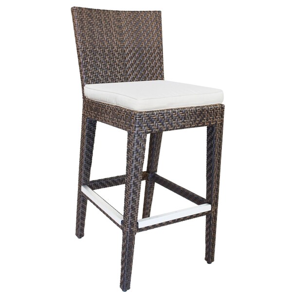 Hospitality Rattan Patio Soho Barstool with Cushion - 903-6186-JBP-CUSH