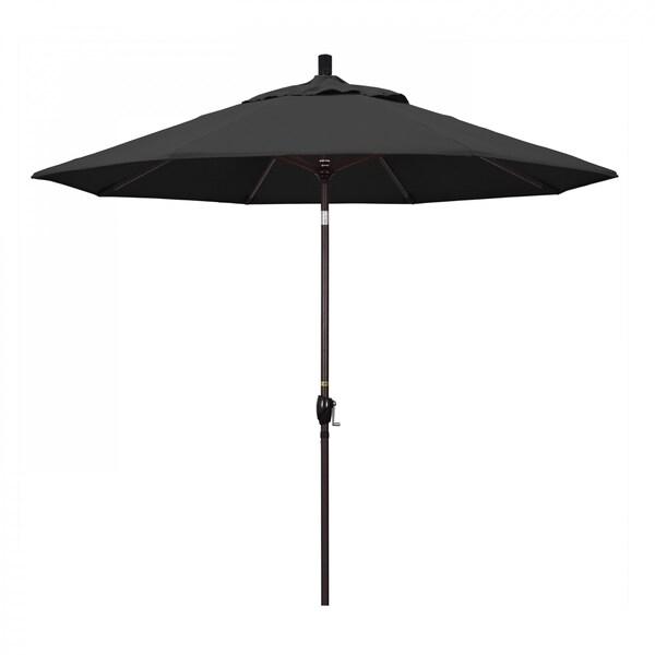 California Umbrella Patio Umbrella, Octagon, 101" H, Pacifica Fabric, Black - 194061033555