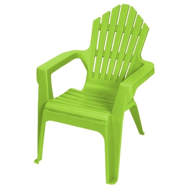 Gracious Living Kiddie Adirondack Adirondack Chair, Resin Seat, Resin Frame, Tender Shoots Green Frame - 11346-20PDQ