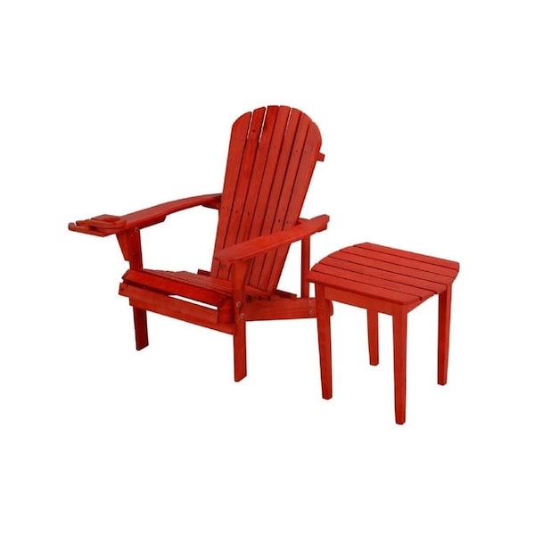 Bold Fontier Earth Collection Adirondack Chair with Phone & Cup Holder, Sky Blue - BO3280157