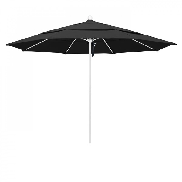 California Umbrella Patio Umbrella, Octagon, 107" H, Pacifica Fabric, Black - 194061002353