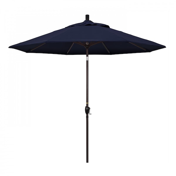 California Umbrella Patio Umbrella, Octagon, 101" H, Pacifica Fabric, Navy - 194061033647