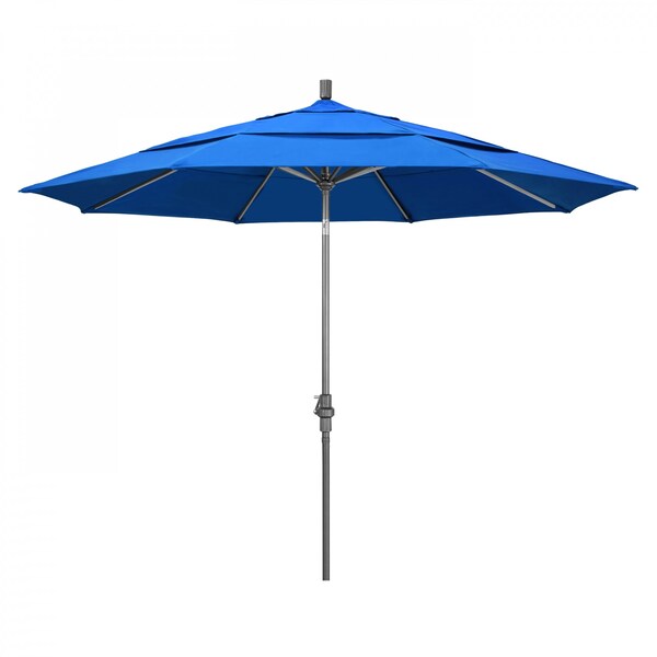California Umbrella Patio Umbrella, Octagon, 110.5" H, Olefin Fabric, Royal Blue - 194061013144