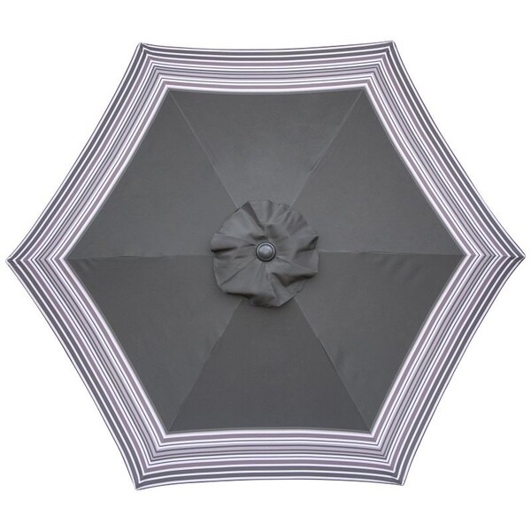 Seasonal Trends Tilt/Crank Market Umbrella, 94.4 in H, 106.2 in W Canopy, 106.2 in L Canopy, Hexagonal Canopy - 59793