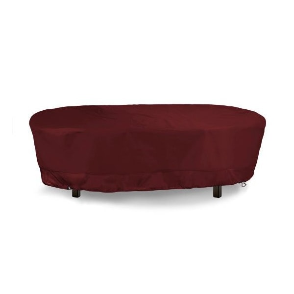 Eevelle MERIDIAN Series, Oval Table Cover  - Burgundy, 70L x 25.5W x 48H - MDTBLOVL_70L_48W_25H-BRG