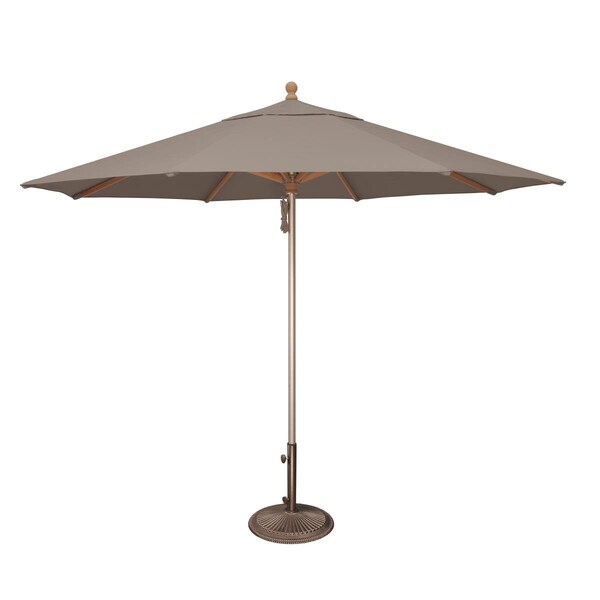 Cerrar SimplyShade Ibiza 11 ft. Sunbrella Wood &amp; Aluminum Umbrella Cast Silver - CE2650463