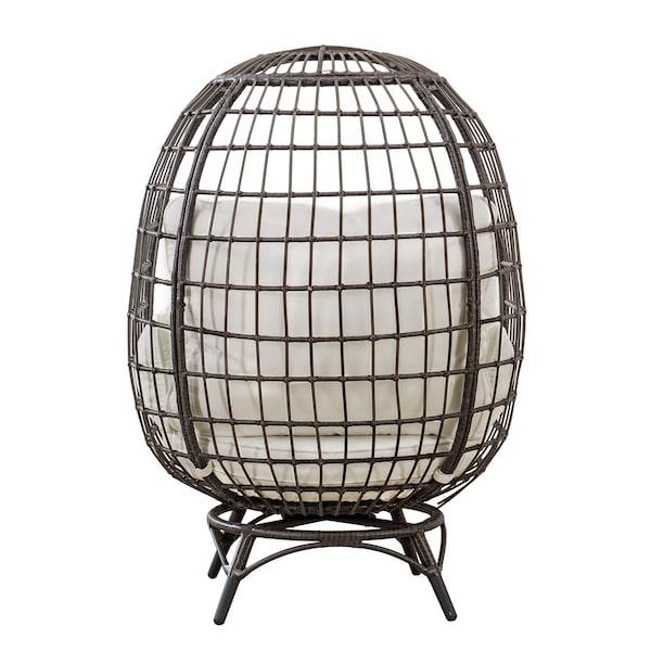 Sunjoy Brown Swivel Egg Cuddle Chair - A207000700