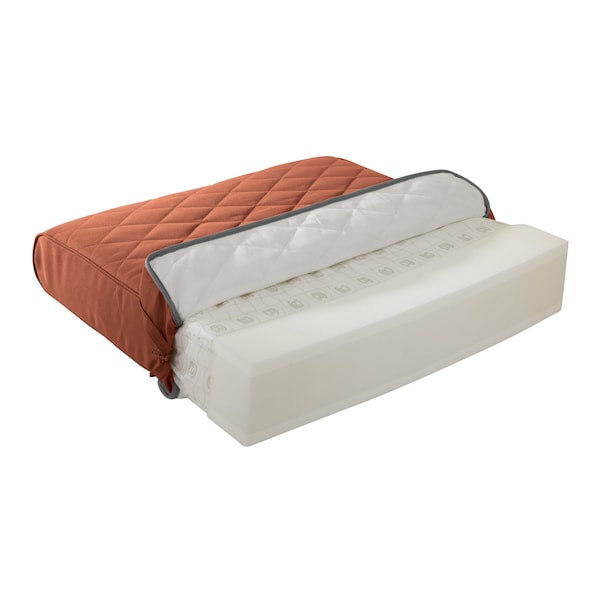 Classic Accessories Montlake FadeSafe Patio Chair/Loveseat Back Quilted Cushion, 25x22x4 Inch, Spice - 62-064-QSPICE-EC