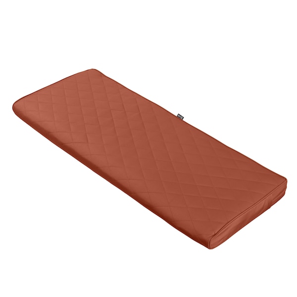 Classic Accessories Montlake Quilted Patio Cushion, Spice, 42"x18"x3" - 62-014-QSPICE-EC