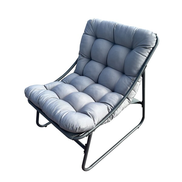 Deko Living Outdoor Modular Bistro Set with Gray Cushion Chairs, Round Coffee Table - COP20311