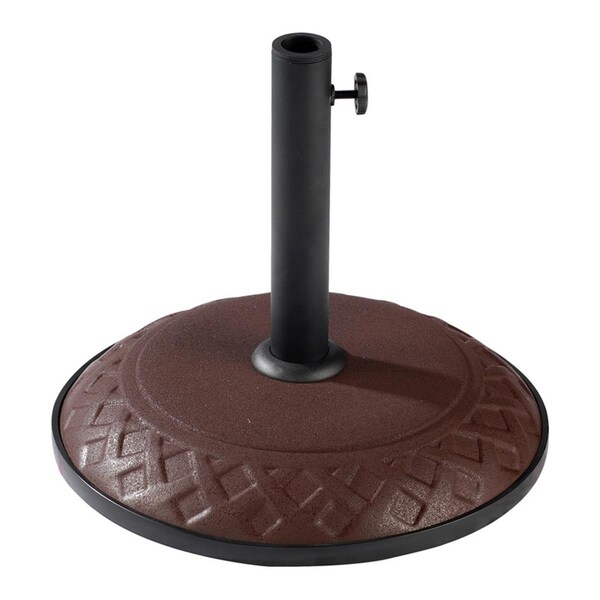 International Caravan Compound Resin Basket Weave Umbrella Stand, Chocolate - 23800-15-CH