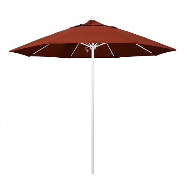 California Umbrella Patio Umbrella, Octagon, 103" H, Sunbrella Fabric, Terracotta - 194061007372