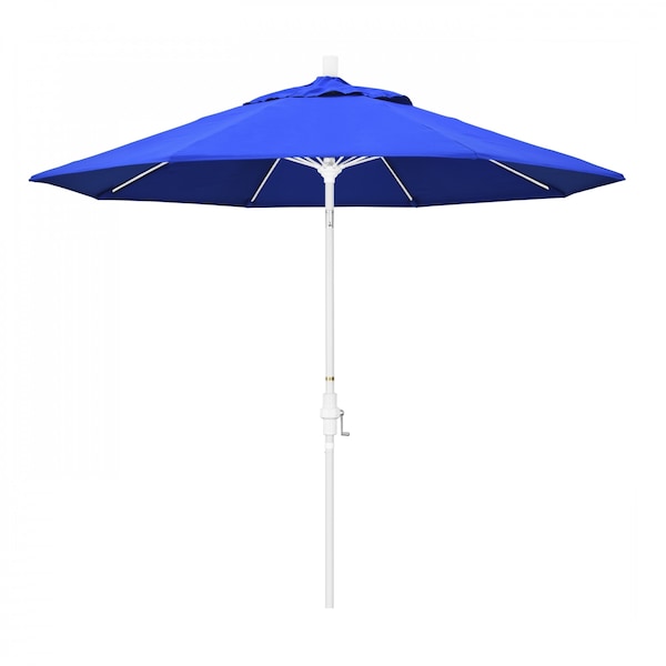 California Umbrella Patio Umbrella, Octagon, 101" H, Sunbrella Fabric, Pacific Blue - 194061026601