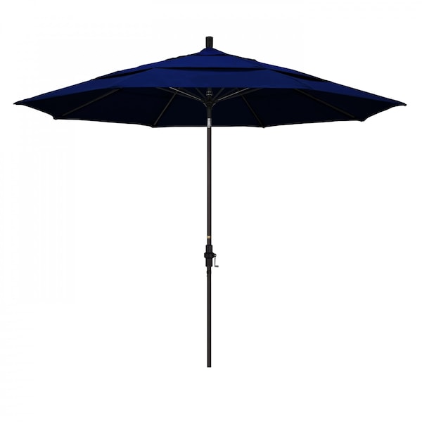 California Umbrella Patio Umbrella, Octagon, 109.5" H, Sunbrella Fabric, True Blue - 194061020852