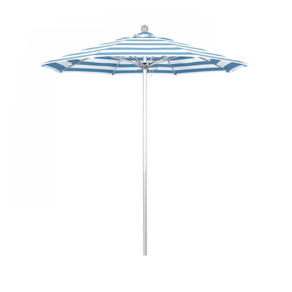 California Umbrella Patio Umbrella, Octagon, 96" H, Sunbrella Fabric, Cabana Regatta - 194061003169