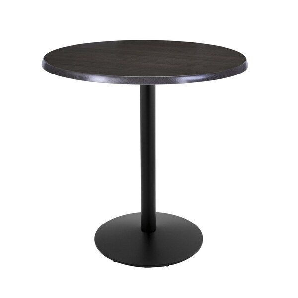 Holland Bar Stool Co 42" Tall In/Outdoor All-Season Table, 36" dia. Charcoal Top - OD214-2242BWOD36RCHAR