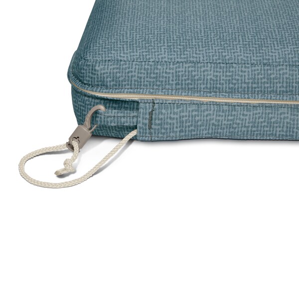 Classic Accessories Weekend 21" x 21" x 3" Dining Seat Cushion, Blue Shadow - CBSCH21213