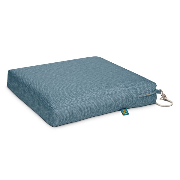 Classic Accessories Weekend 21" x 21" x 3" Dining Seat Cushion, Blue Shadow - CBSCH21213