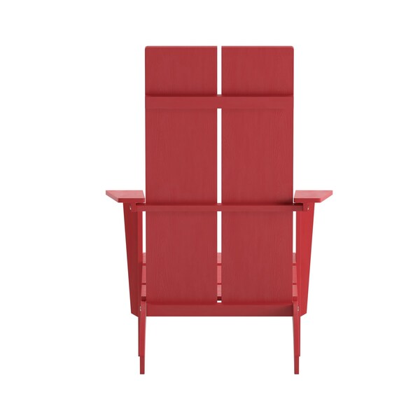 Flash Furniture Red Modern Dual Slat Back Adirondack Chair - JJ-C14509-RED-GG