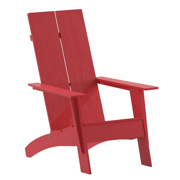 Flash Furniture Red Modern Dual Slat Back Adirondack Chair - JJ-C14509-RED-GG