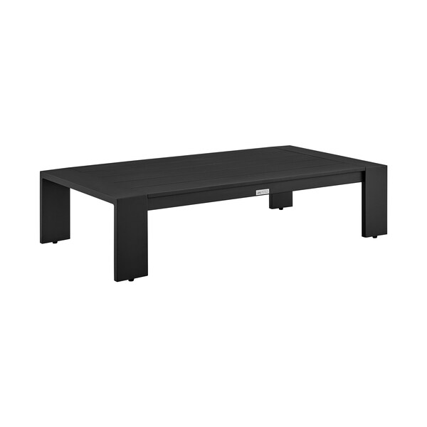Armen Living Mongo 4 Piece Outdoor Patio Furniture Set in Black Aluminum with Gray Cushions - 840254332423