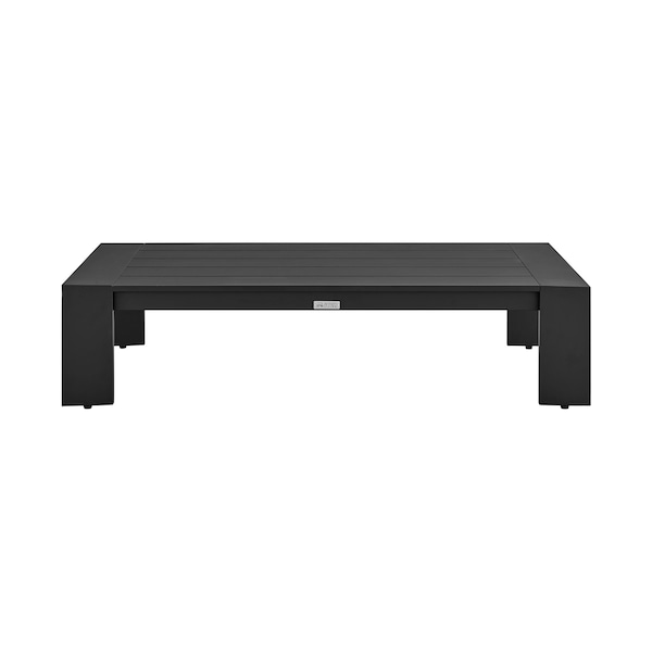 Armen Living Mongo 4 Piece Outdoor Patio Furniture Set in Black Aluminum with Gray Cushions - 840254332423