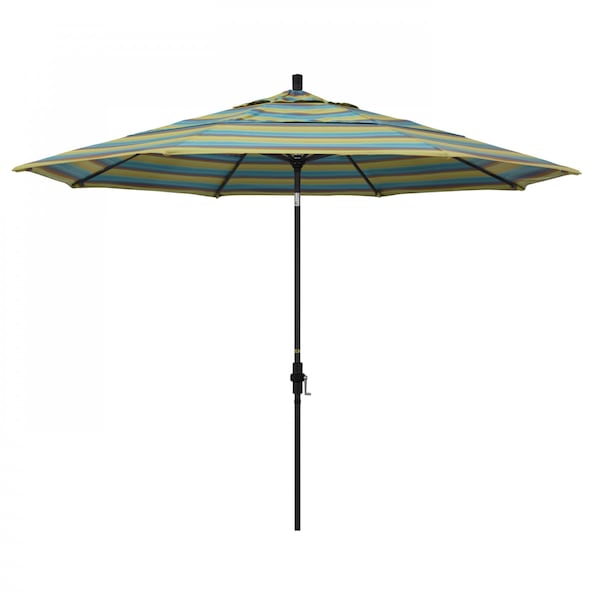 California Umbrella Patio Umbrella, Octagon, 110.5" H, Sunbrella Fabric, Astoria Lagoon - 194061015629