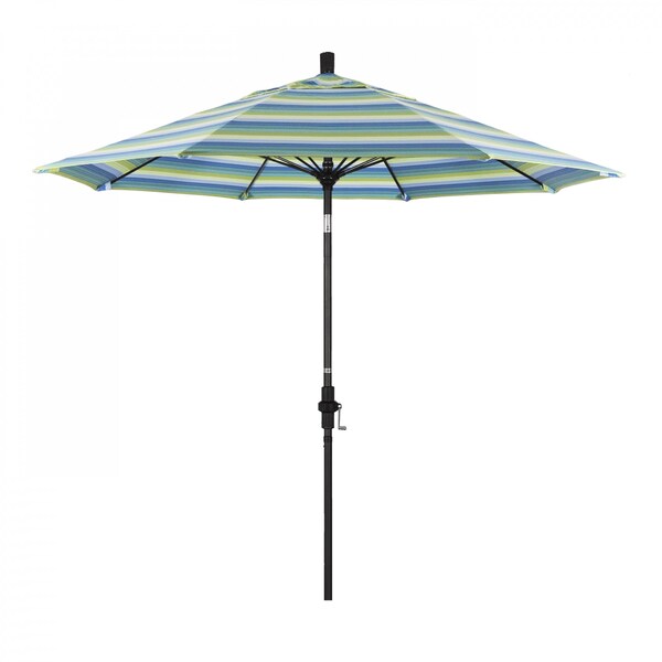 California Umbrella Patio Umbrella, Octagon, 101" H, Sunbrella Fabric, Seville Seaside - 194061027820