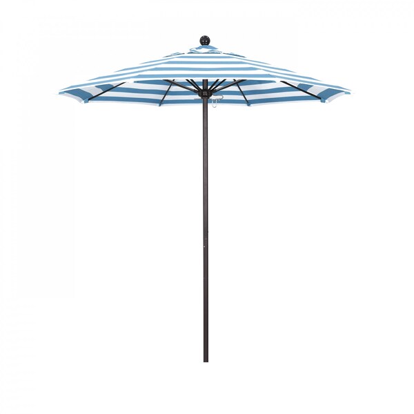 California Umbrella Patio Umbrella, Octagon, 96" H, Sunbrella Fabric, Cabana Regatta - 194061004029