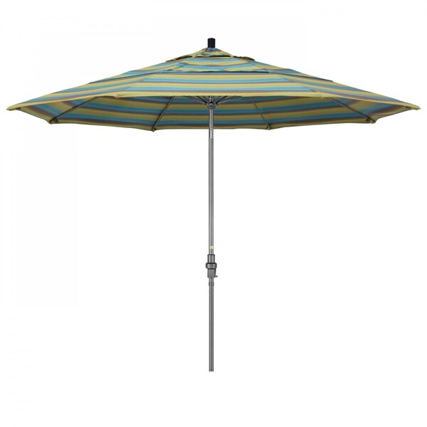 California Umbrella Patio Umbrella, Octagon, 109.5" H, Sunbrella Fabric, Astoria Lagoon - 194061020067