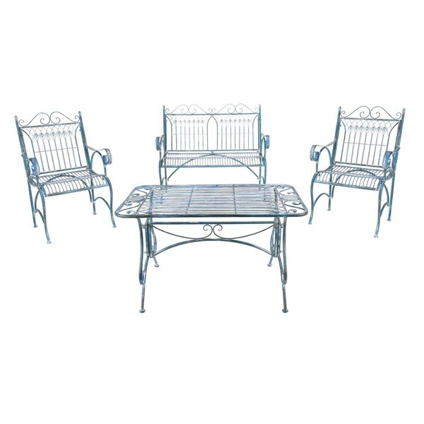 Safavieh Leah 4 Piece Set, Antique Blue - PAT5000C