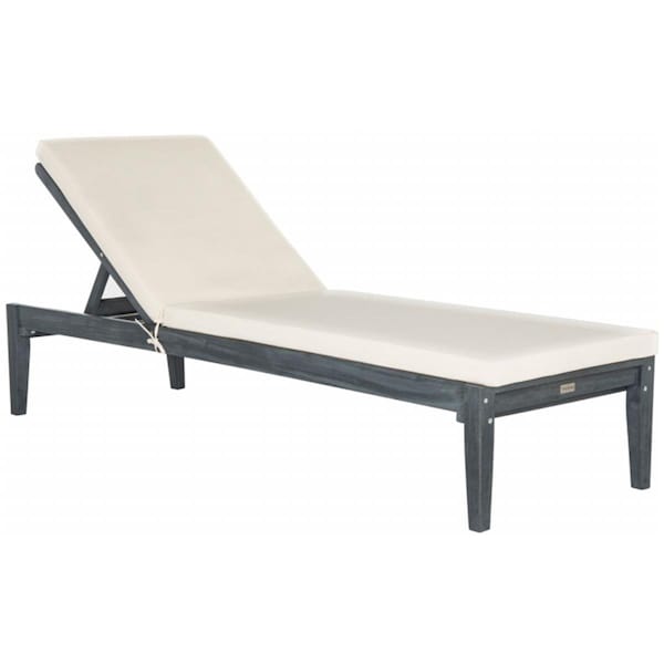 Safavieh Azusa Sunlounger- Ash Grey and Beige - 13 x 74.4 x 23.6 in. - PAT6729B