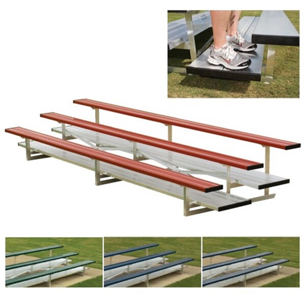 Ssn 4 Row 15 Ft. Powder Coated Preferred Bleachers, Green - NB0415CGP