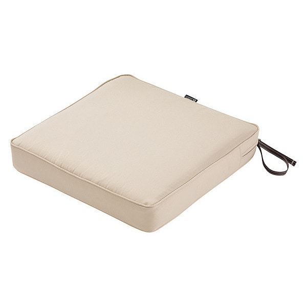 Classic Accessories Square Dining Seat Cushion, Antique Beige, 19" - 62-008-BEIGE-EC