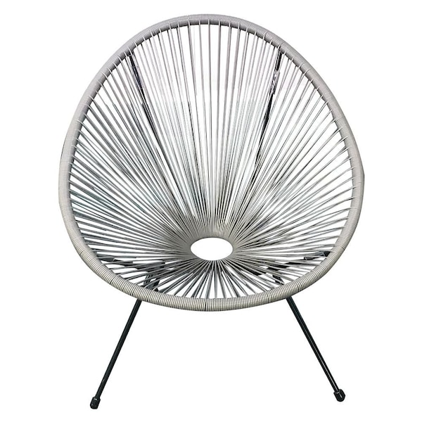 Ejoy Acapulco Grey Woven Patio Chair for Indoor and Outdoor Use Set of 2 Pieces, PR - ACAPULCOCHAIR_GREY_2PC