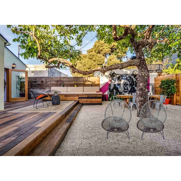 Ejoy Acapulco Grey Woven Patio Chair for Indoor and Outdoor Use Set of 2 Pieces, PR - ACAPULCOCHAIR_GREY_2PC