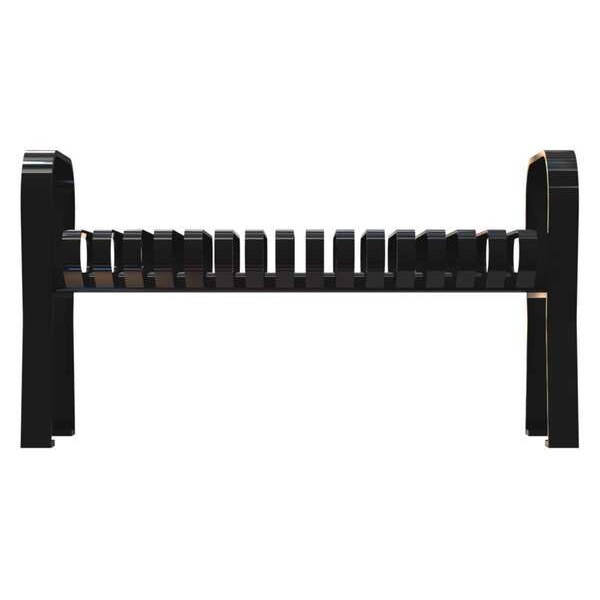 Thomas Steele Outdoor Bench, 49 in. L, 25-1/4 in. H, Blck - CRF-4-VS-B