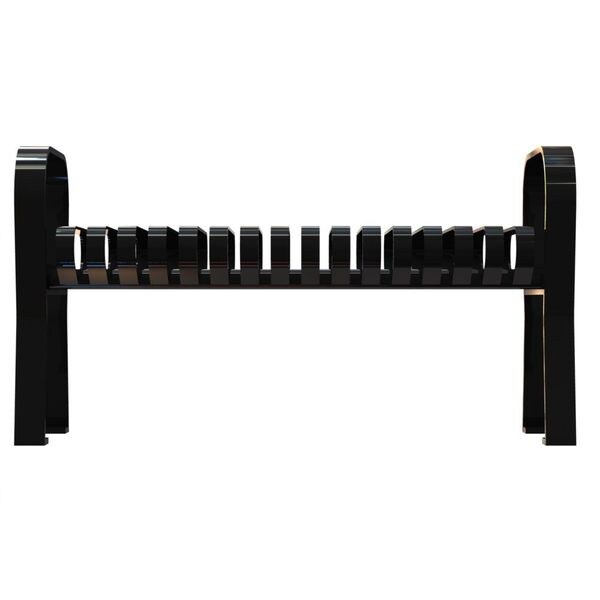 Thomas Steele Outdoor Bench, 49 in. L, 25-1/4 in. H, Blck - CRF-4-VS-B