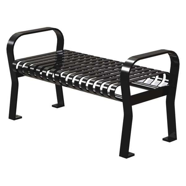 Thomas Steele Outdoor Bench, 49 in. L, 25-1/4 in. H, Blck - CRF-4-VS-B
