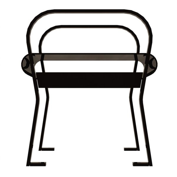 Thomas Steele Outdoor Bench, 49 in. L, 25-1/4 in. H, Blck - CRF-4-VS-B