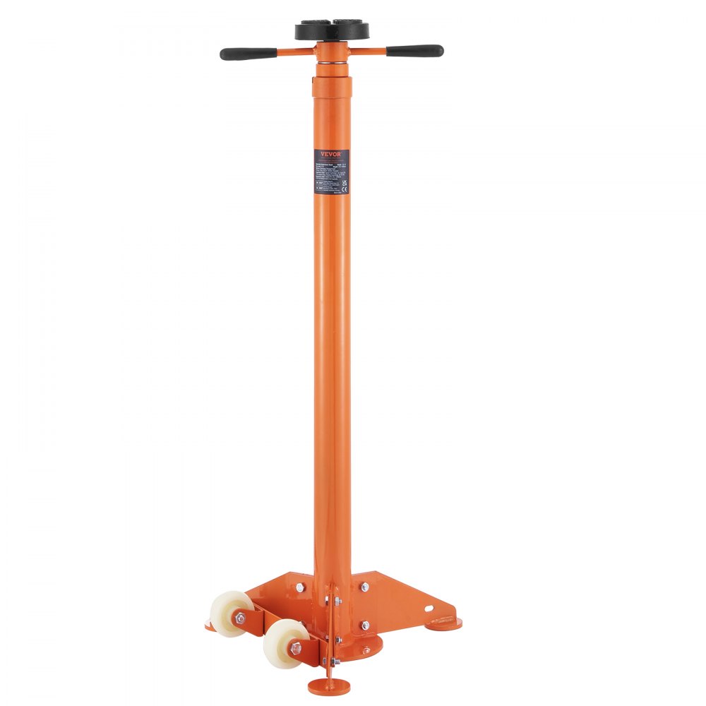 VEVOR Underhoist Stand, 3/4 Ton Capacity Pole Jack, Heavy Duty Jack Stand, Car Support Jack Lifting from 43.3" to 70.9", Triangular Base, Two Wheels, Easy Adjustment, Automotive Support - QCSJJAQZJXSJIO8X7V0