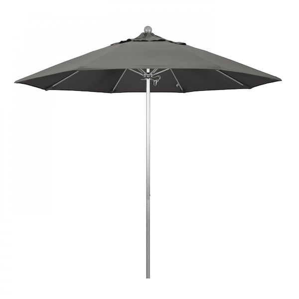 California Umbrella Patio Umbrella, Octagon, 103" H, Sunbrella Fabric, Charcoal - 194061005415